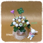 【🍀再販】粘土の花〓たまごカップのミニシロツメクサ🍀