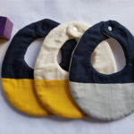 【再販3】ふわふわガーゼスタイ✨シンプルなツートンカラー♡選べる三パターン