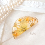半円ヘアクリップ yellow