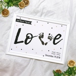 ♡BabyStar♡Love足形ポスター 　　バースデー ポスター  ベビー ポスター　100日祝い　ハーフバースデー　ファーストバースデー 