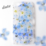  押し花のスマホケース -  misty   *。date