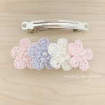 お花たっぷりのミミバレッタ＊ラベンダーピンク