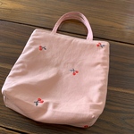 さくらんぼ刺繍のミニ手提げバッグ☆