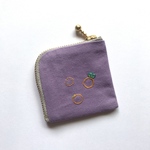 刺繍 ミニミニアクセサリーケース 8月誕生石 ペリドット