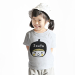 名前が入れられるＴシャツ（黒いどんぐりくん/グレー）