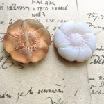 【2コセット】JIRI＊IVANA #チェコビーズ flower22㎜ vitrail crystal＊white/copper