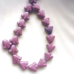 再販！【1連20コセット】JIRI＊IVANA czech beads#チェコビーズ lily 8×9㎜  lavender mix/pink oc