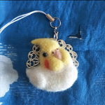 羊毛フェルト   オカメインコ   ストラップ