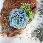 ＊サラアイナヘッドドレス＊　ウェディング 　ヘア 　髪飾り　 ドレス　 浴衣　 和 　結婚式 　プリザーブド 　#rbh-75 