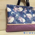  レッスンバッグ NEWユニコーン 星 月 ポンポンレース  通学バッグ 通園バック お稽古バック 絵本バック 手提げ袋 女の子