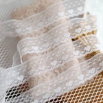 ＊再入荷＊1m ハート ラッセルレース ブレード 白 BK190801 ハンドメイド 手芸 素材 材料 DIY