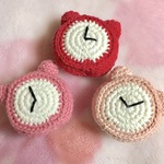 目覚まし時計のあみぐるみ⏰