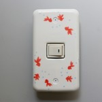金魚のスイッチカバー（角型１つ穴）