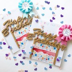 *ℋᵅᵖᵖᵞℬⁱʳᵗᑋᵈᵃᵞ* 木製ケーキトッパー ✾ お誕生日 ✾誕生日 ✾ケーキトッパー