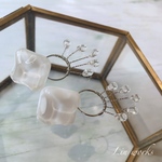 水のピアス/イヤリング シルバーカラー
