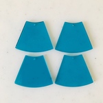 Neon Blue Trapezoid Fan Shaped Pendant Tops