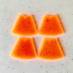 Neon Orange Trapezoid Fan Shaped Pendant Tops