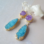 *14kgf* Ocean Druzy Goddess Earrings ドゥルージー