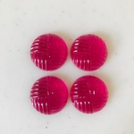 Vintage Clear Pink Round On Line 20mm Cabochons 