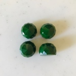 Green Faceted 15mm Cabochons