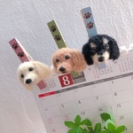 クリップわんこ(ダックス)♡毛糸わんこ(mii wool&wool)
