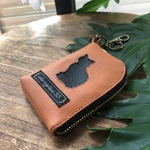 プラス1♪スマートキーも入るキーケース☆ねこ☆テラコッタ☆ベイクドカラー
