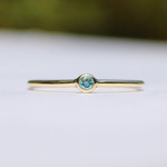 Paraiba tourmaline 2mm Ring / K10YG