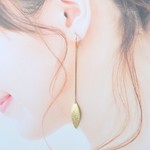 スターダストリーフ♡華奢なロングチェーン♡ピアス・イヤリング♪～6サイズセレクト♪♪【K18・K14GF/14kgf対応】
