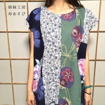浴衣チュニック*華々/着物リメイク