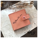 SUMMER SALE☆レザーコンパクト二つ折り財布アンティークPink