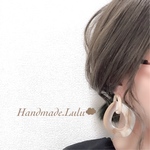 人気！大振りマーブルチェーンピアス