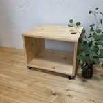 ｈ36ｗ46ｄ35.6　プリンター台・テーブル　low　shelf mini 　Table　46*キャスター付き*サイドテーブル　ナイトテーブル　テレビ台