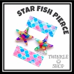 《sale》カラフル ヒトデ ピアス  /  ハンドメイドピアス 夏ピアス