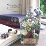 ハーバリウム  liqueur bottle 〜絵本の中の花畑〜