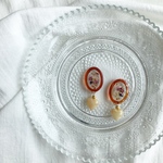 べっ甲 × heart (beige)