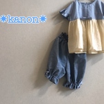 ●●ma様専用Ｂ●●★ブラウスチュニック&キャンディパンツ✳セットアップ９０✳【送料無料】水色ギンガムチェック