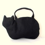＊新作＊ 帆布のネコバッグ　黒猫