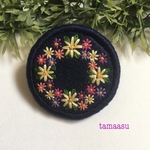 お花の刺繍ブローチ✴︎574