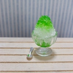 ミニチュア ☆かき氷（メロン）