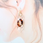 アクリルチェーン（クリア2＆レオパード）♡ピアス・イヤリング♪【K18・K14GF/14kgf対応】