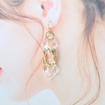 アクリルチェーン（クリア2＆ゴールド）♡ピアス・イヤリング♪【K18・K14GF/14kgf対応】