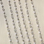 GOLD CHAIN CLEAR TRIANGLE PEARL ROUND BEADS PARTS