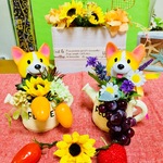 ラベンダーグレープジョーロコーギーちゃんor多肉ひまわりトマトコーギーちゃん🐶🍇🌻