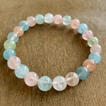 ミックスベリルのブレスレット☆8ミリ玉
