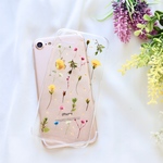 ボタニカル 押し花iPhoneケース iPhone11 iPhone12 SE2 スマホケース スマホカバー ボタニカル Android Galaxy Xperia シンプル クリア 全機種　韓国