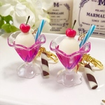 【SALE】クリームソーダキーホルダー（ピンク）