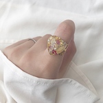 botanical heart ring