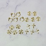  個性的ネイルスタッズ 4種各5枚合計24枚 ネイルパーツ 期間限定送料無料！