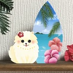 【新作】ワンちゃん達もバカンス【〜夏のハワイの海でサーフィン♪〜犬 愛犬】【うちの子】