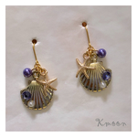 Seaピアス（パープル系）